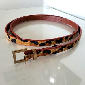 Atmosphere Leopard Print Thin Belt Soft Faux Fur Women's Med/Large NWOT